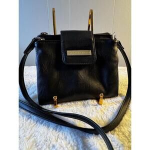 Christian Siriano High Quality Black Vinyl Shoulder Bag strap drop of 24 inches